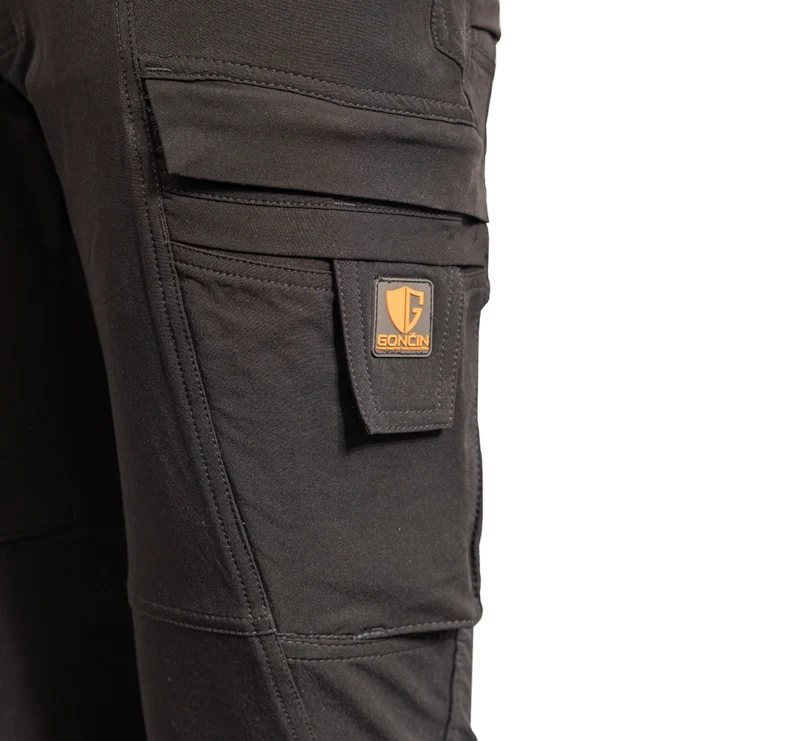 Black Softshell Pants with Cargo Pockets - Image 6